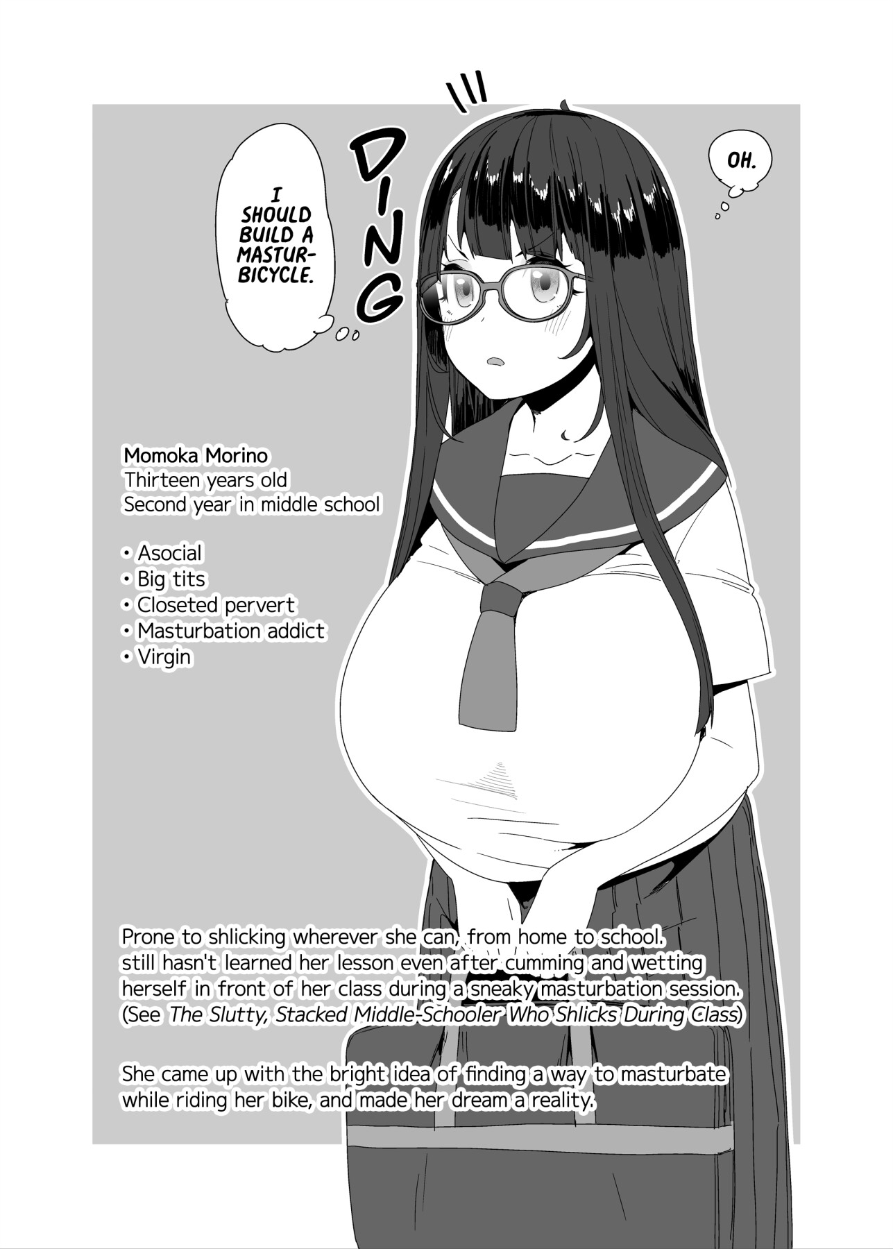 Hentai Manga Comic-The Slutty, Stacked Middle Schooler Who Gets Off on her Bike-Read-2